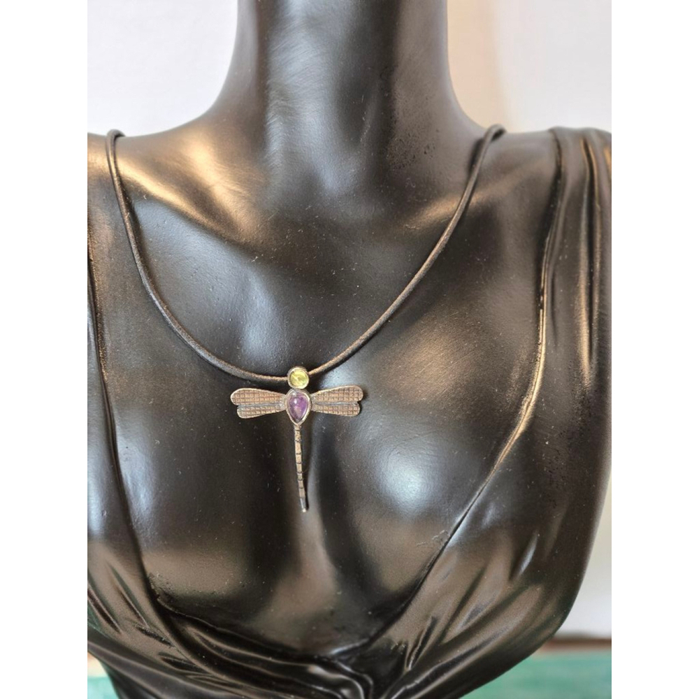 Women's vintage 925 citlali mex Dragonfly Necklace - Picture 4 of 8